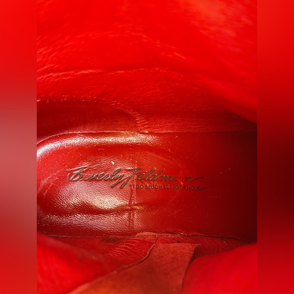 Beverly Feldman Western Boots Black Suede Leather Rhinestone Multi-Color Size 9 - Picture 11 of 14